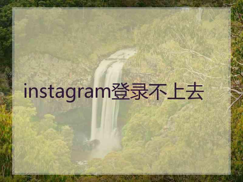instagram登录不上去
