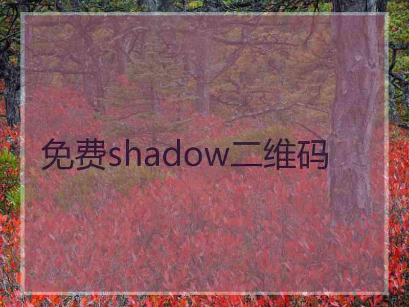 免费shadow二维码