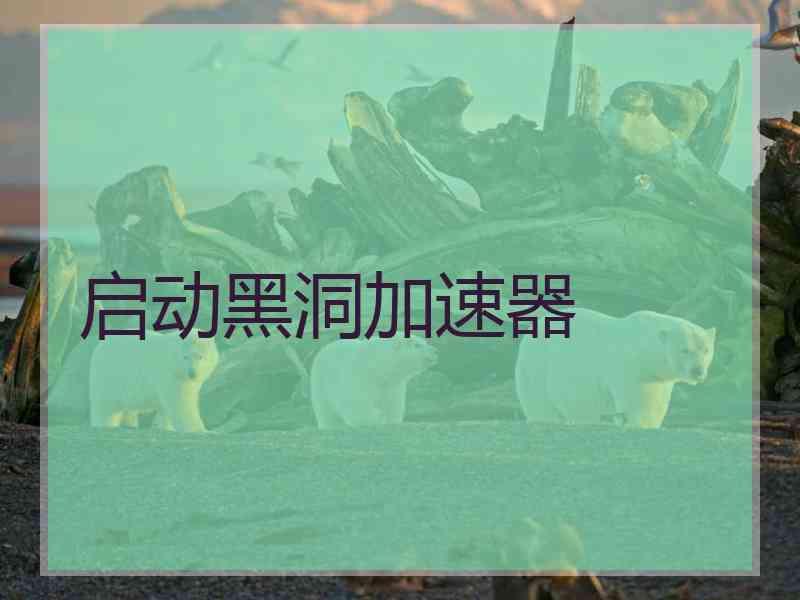 启动黑洞加速器