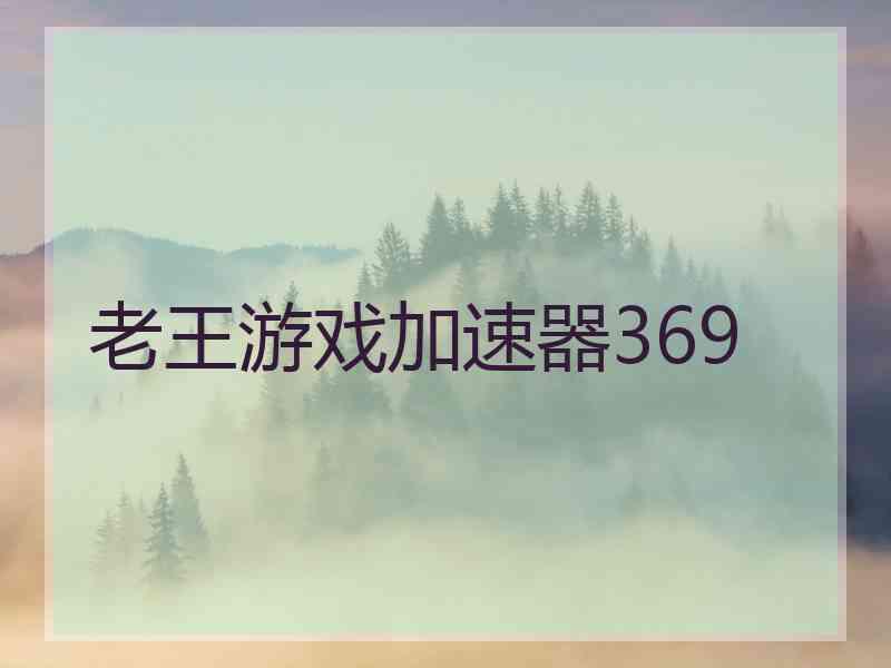 老王游戏加速器369
