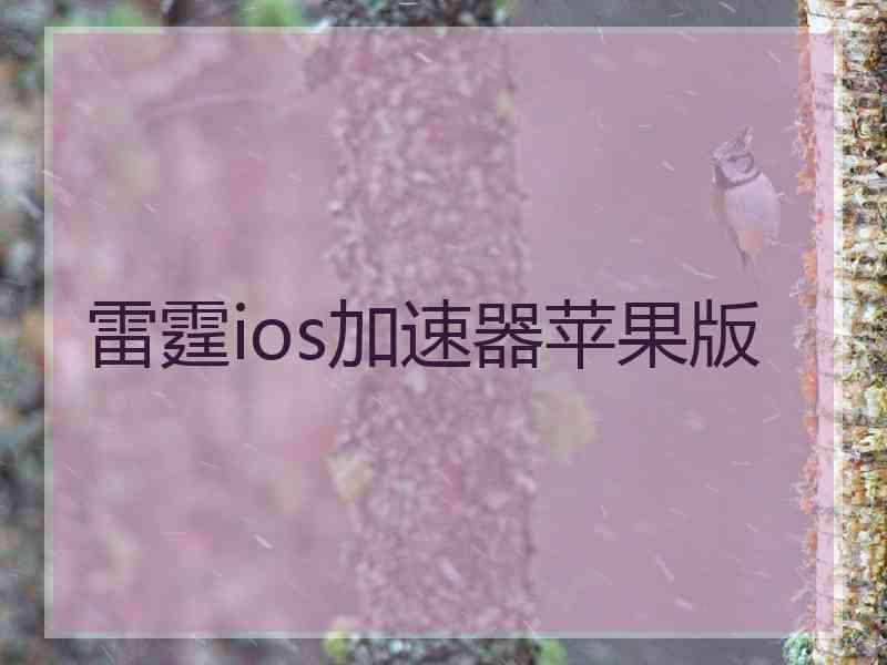 雷霆ios加速器苹果版