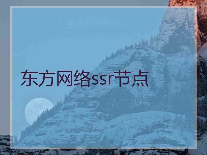 东方网络ssr节点