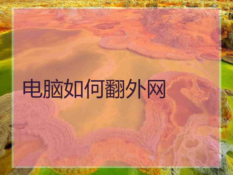 电脑如何翻外网